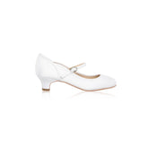LARA Girls White Satin Shoes